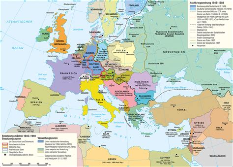 Europa nach dem Zweiten Weltkrieg 1945-1989 (© mr-kartographie.de)