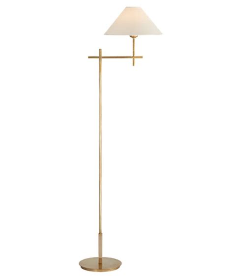 Bronze base with natural paper shade. Hackney Floor Lamp, Antique Brass | Floor lamp, Lamp