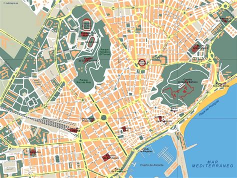 Alicante Vector Map Eps Illustrator Map Vector World Maps