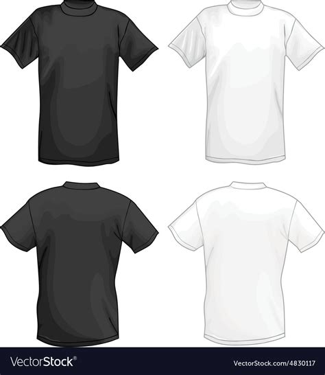 1000 black shirt templates free vectors on ai, svg, eps or cdr. White and black T-shirt design template Royalty Free Vector