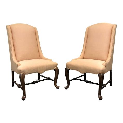 Ethan Allen Traditional Classics Queen Anne Parsons Chairs Pair In