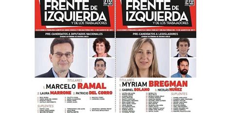Frente De Izquierda Lista De Candidatos A Diputado Por La Ciudad