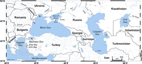 Location Caspian Sea On World Map