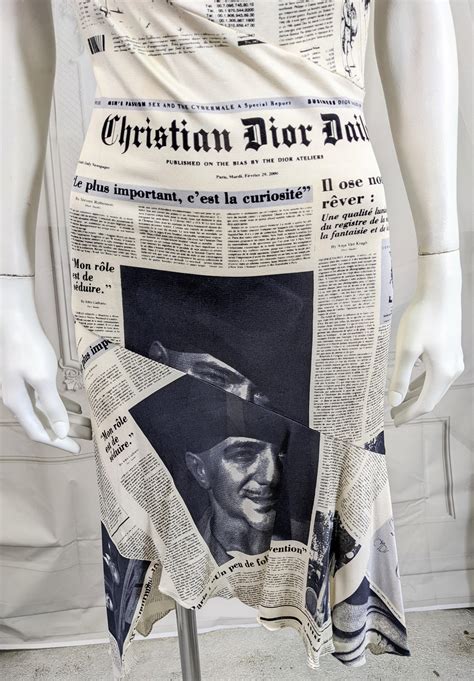 sex and the city 2 iconic john galliano for christian dior newsprint dress for sale at 1stdibs