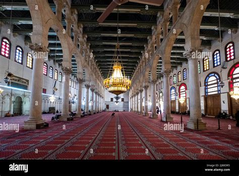 Damascus Syria May 2022 Inside The Umayyad Mosque Also Known As