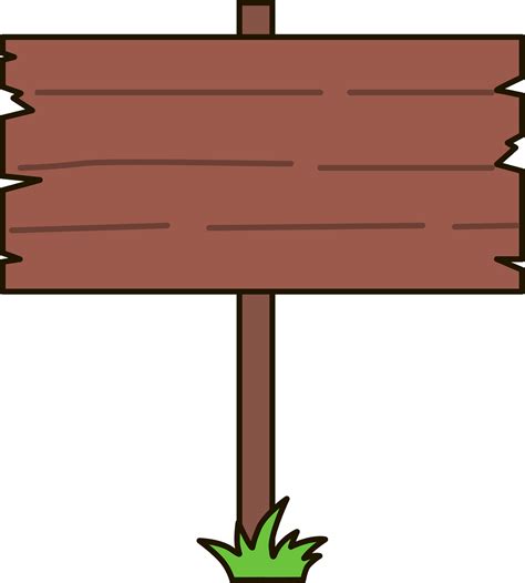 Wood Plank Sign Clipart