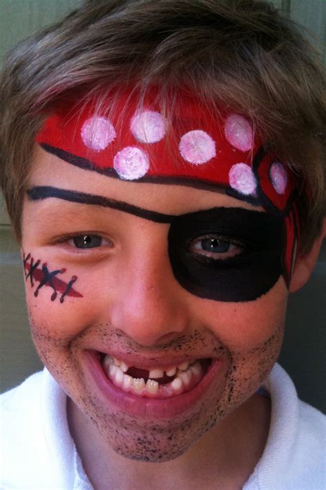 Pirate Face Painting For Children Tutorials Tips And Designs Holidappy