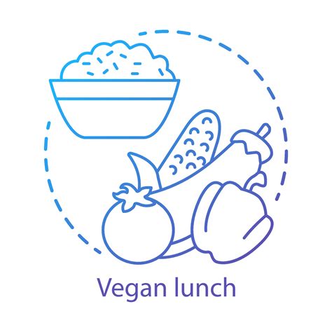 Veganistische Lunch Vegetarisch Lifestyle Concept Icoon Gezonde
