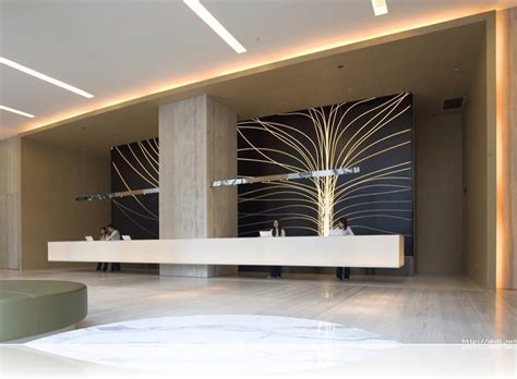 Modern Lobby And Reception Design With Chinese Elements And Unique