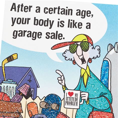 maxine™ aging is like a garage sale funny birthday card greeting cards hallmark