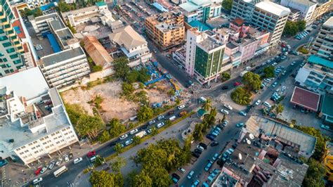 aerial view of the city of dar es salaam editorial stock image image of urban view 143907684