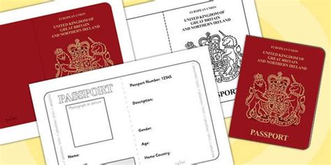 Uk Passport Template Passport Template British Passport Passport