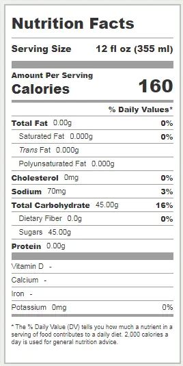 Barqs Root Beer Nutrition Facts Cullys Kitchen