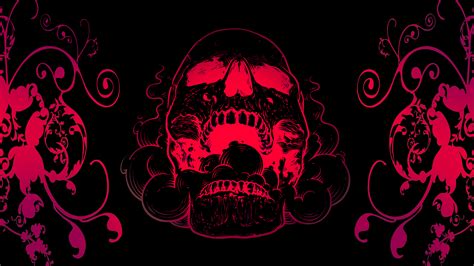 Black And Red Skull By Rockdein