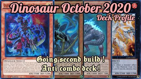Yu Gi Oh Dinosaur October 2020 Deck Profile Edopro Youtube