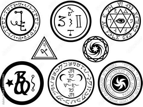 Alchemical Symbols And Magickal Sigils Stock Vector Adobe Stock