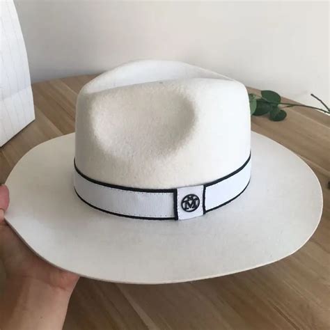 Белая шерстяная шляпа с большими полями светская Элегантная Женская