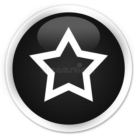 Star Icon Premium Black Round Button Stock Illustrations 215 Star