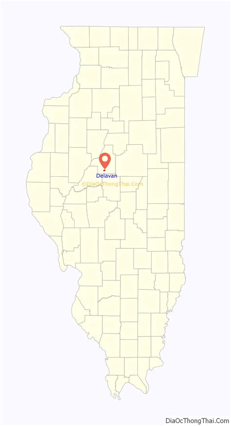 Map Of Delavan City Illinois