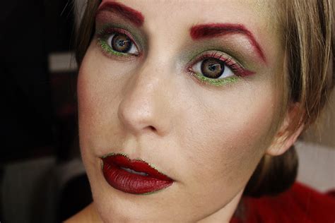 poison ivy makeup tutorial halloween cosume ideas 6 xameliax