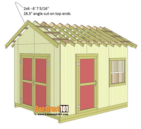 Shed Plans 10x12 Gable Shed Step By Step Construct101