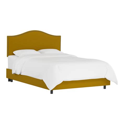 Ashland Bed In Citronella Luxe Velvet Queen Chairish