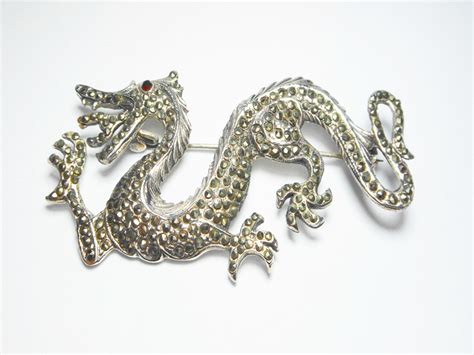 Chinese Dragon Brooch 925 Silver Dragon Pin Sup Silver Sup Silver