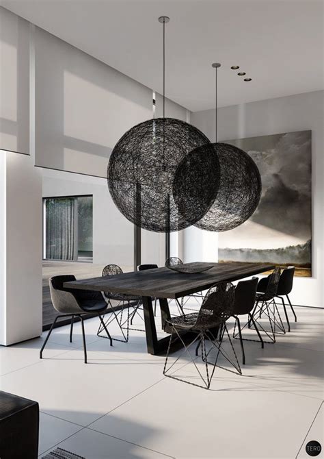 Three Black And White Interiors That Ooze Class Dining Room Design