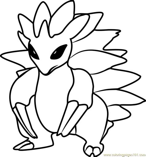 Sandslash Pokemon Go Coloring Page For Kids Free Pokemon Go Printable