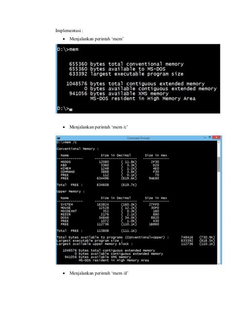Laporan praktikum 4 Sistem Operasi - External Command (mem, xcopy, s…