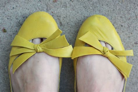 Yellow Leather Ballet Flats Leather Ballet Flats Italian Leather