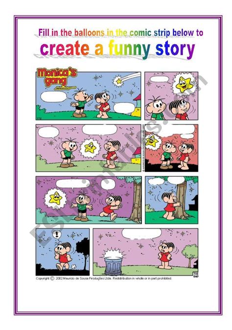 Create The Story For A Comic Strip Esl Worksheet By Daysealvesbarbosa