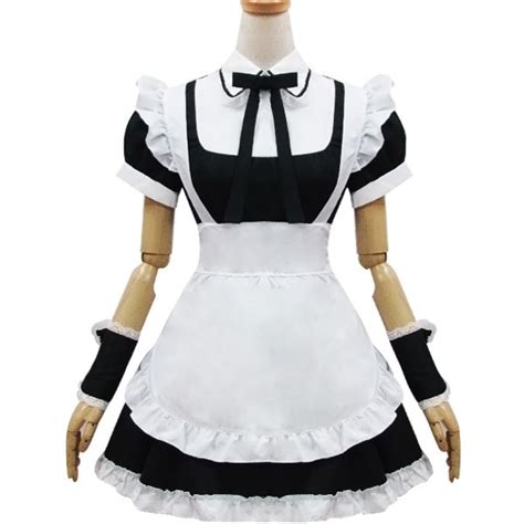 Japanese Lolita Cosplay Dress Anime Maid Costume Cute Restaurant Maid