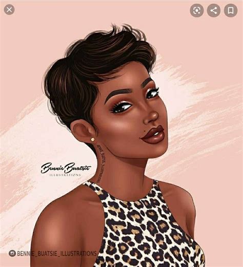 Cartoon Black Girl Short Hairstyles Black Girl Art Black Love Art