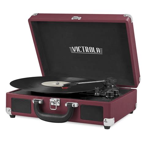 Victrola Bluetooth Suitcase Record Player With Speed Turntable Walmart Com