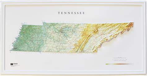 Buy Tennessee Relief Map Flagline