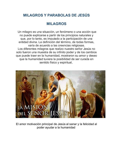 Calaméo Milagros Y Parabolas De Jesús