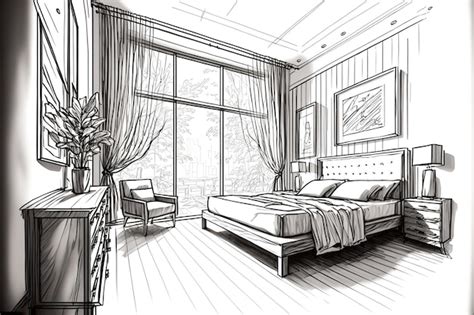Top More Than 85 Interior Design Bedroom Sketch Latest Vn