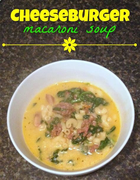 Cooked pasta—you can use any kind you love, we're partial to cavatappi—heavy cream, shredded cheddar. Recipe: Cheeseburger Macaroni Soup | The Food Hussy!