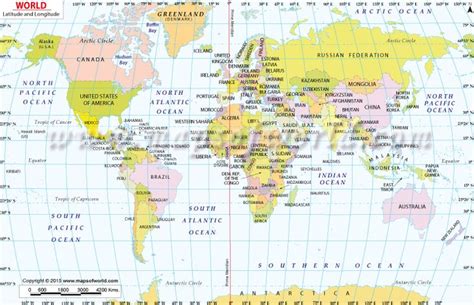 Buy World Latitude And Longitude Map World Map Latitude Latitude And