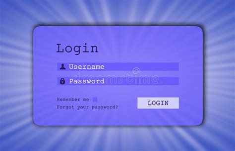 Login Interface Username And Password Stock Illustration