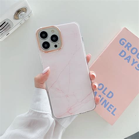 Marble Pattern Dual Side Laminating Tpu Protective Case For Iphone 13