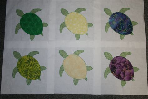 Sea Turtle Applique Quilt Block Pdf Pattern Etsy