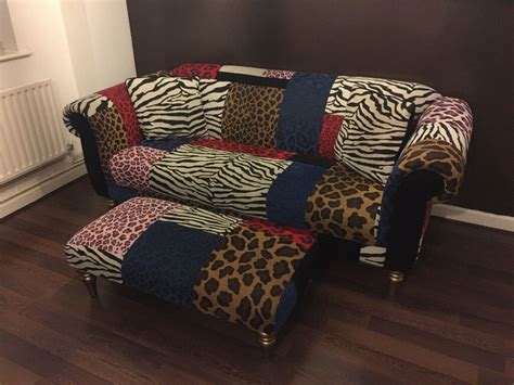 Free delivery and returns on ebay plus items for plus members. Animal Print Sofa With Foot Stool For Sale | in Hayes ...