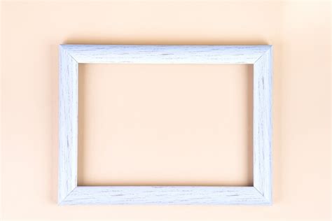 Premium Photo White Painted Picture Frame
