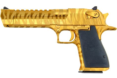 Magnum Research Desert Eagle 44 Mag Mark Xix Titanium Gold With Tiger