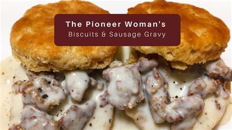 Blue check tin. see allitem description. The Pioneer Woman's Biscuits and Sausage Gravy | Sausage ...