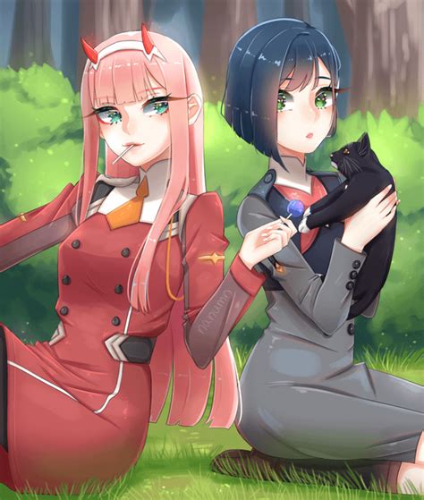 Zero Two And Ichigo By Hychian Rdarlinginthefranxx