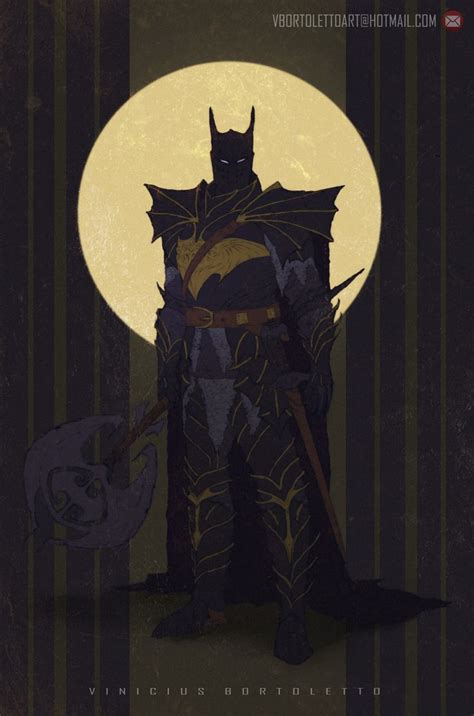 A Batman Standing In Front Of A Full Moon With His Bat On Its Back