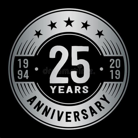 25 Years Celebrating Anniversary Design Template 25th Anniversary Logo